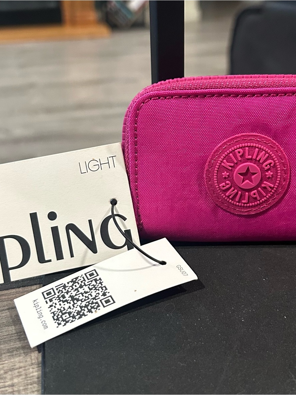 Kipling Hot Pink Zip Wallet